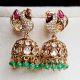 Handmade Brass Metal Jewellery Pink Peacock Necklace Set